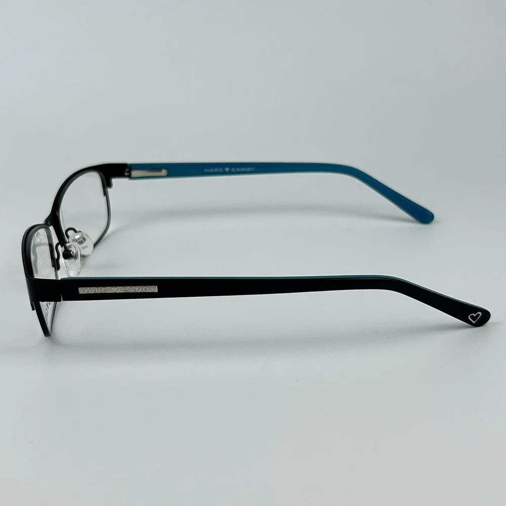Hard Candy HC01 Womens Eyeglasses Frame Black Plastic Half Rim 52-15-135 mm
